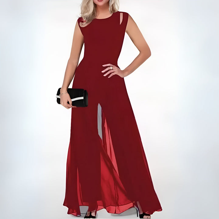 Chloe™ – Sleeveless Flared Jumpsuit