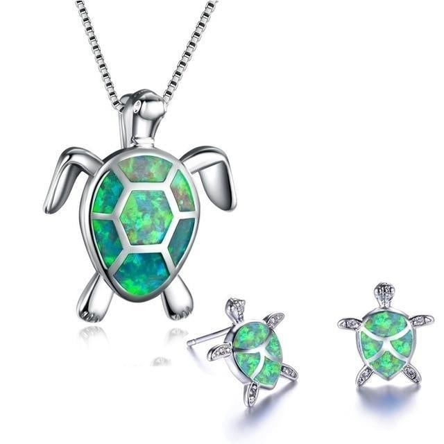 OpalWave™ | Conjunto de Joyería de Tortuga Marina