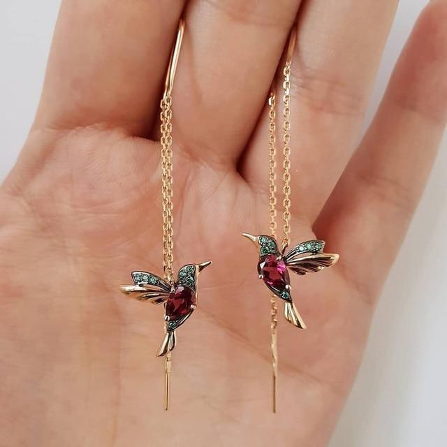 Kolibra™ | Pendientes de Circón Colibrí