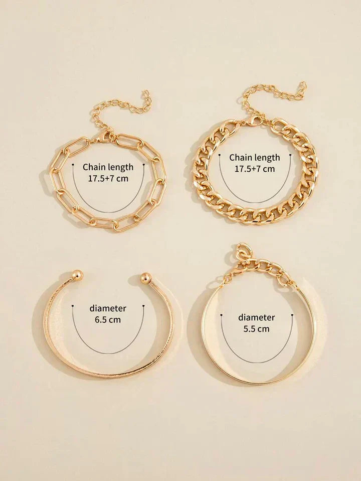 Elan™ | Conjunto de Pulseras de Oro
