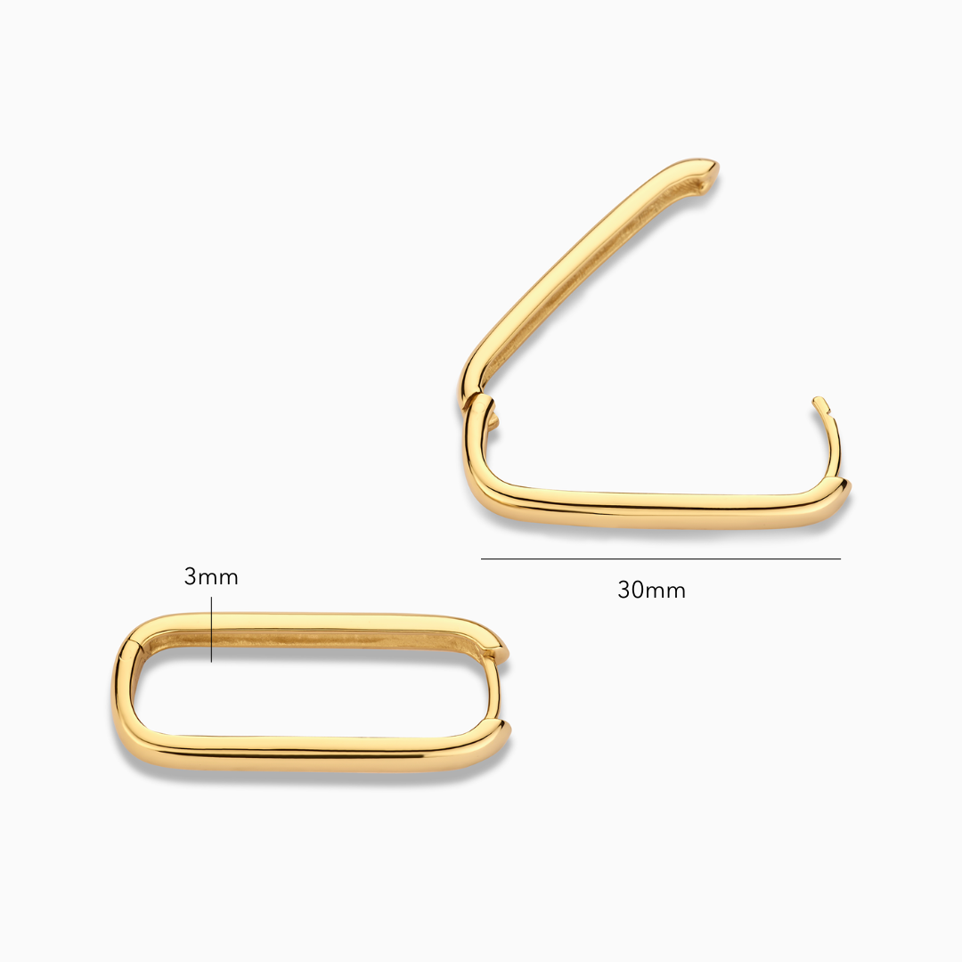 Icona™ | Pendientes grandes de aro dorados